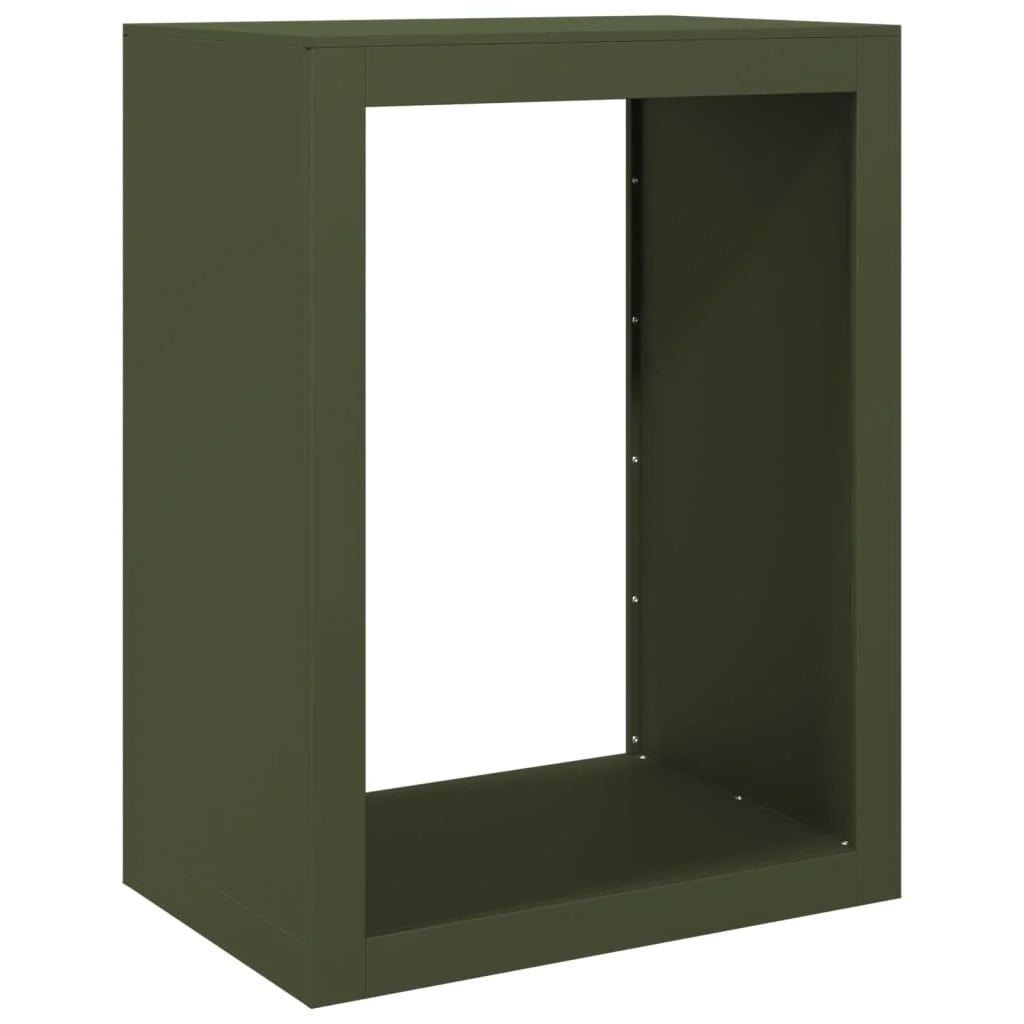 Portalegna 60 x 40 x 80 cm acciaio verde 02_0043735