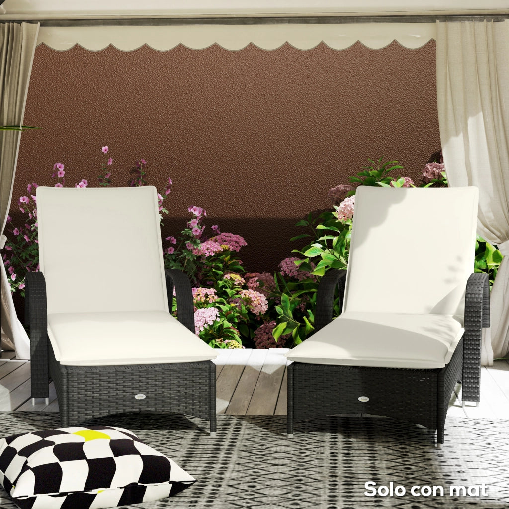 Cuscini per Divani da Giardino ¨C Zephmum ¨C 193x58x6 cm Crema