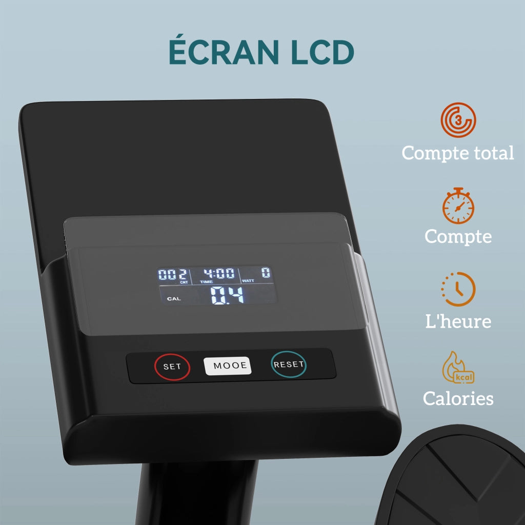 Vogatore idraulico 12 livelli ¨C Minimal ¨C LCD, 130 kg, nero