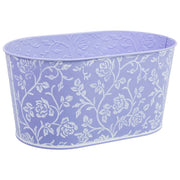 Cestino in metallo blu 22,5x13,5x11,5 B20x11