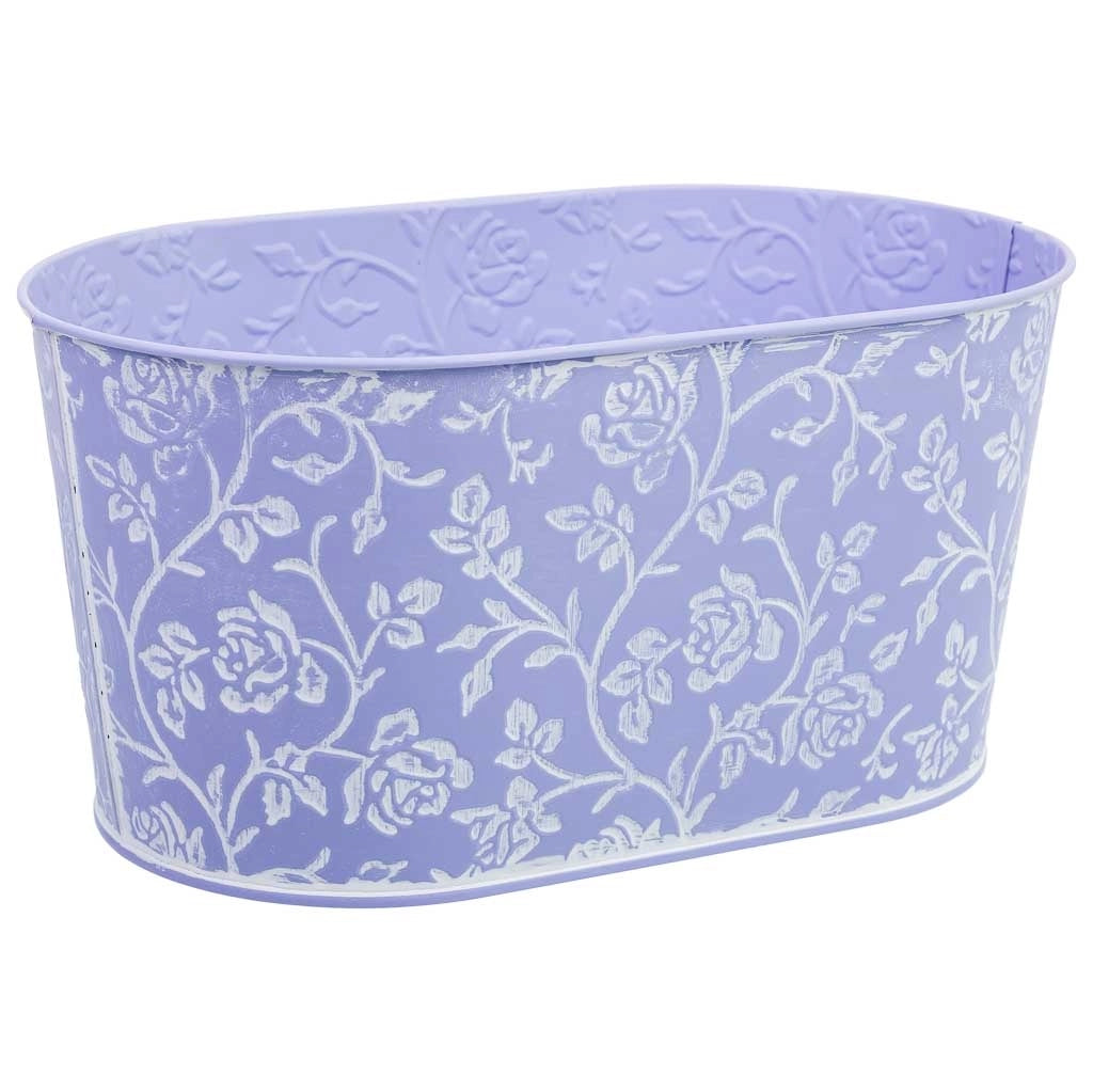 Cestino in metallo blu 22,5x13,5x11,5 B20x11