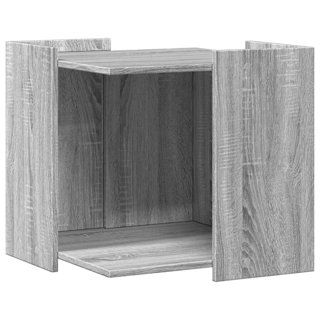 Mobiletto per lettiera per gatti in legno ingegnerizzato Sonoma grigio 02_0043334