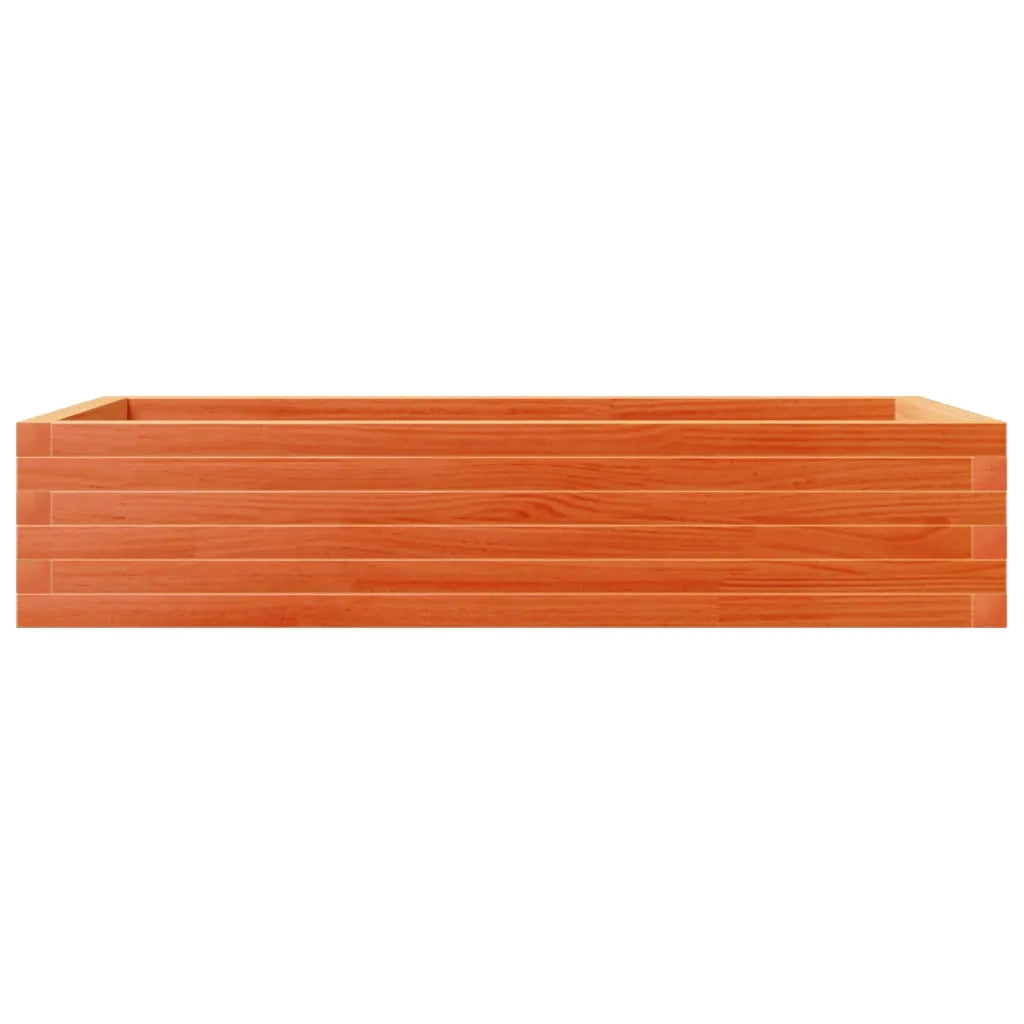 Fioriera | Cassetta per fiori | Vaso Giardino Marrone Cera 110x60x23 cm Legno Massello Pino
