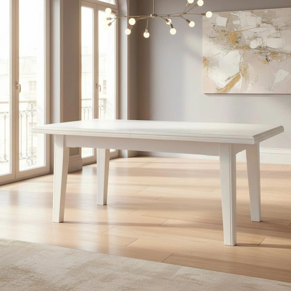 Tavolo allungabile Ligure 180 cm. colore laccato bianco opaco