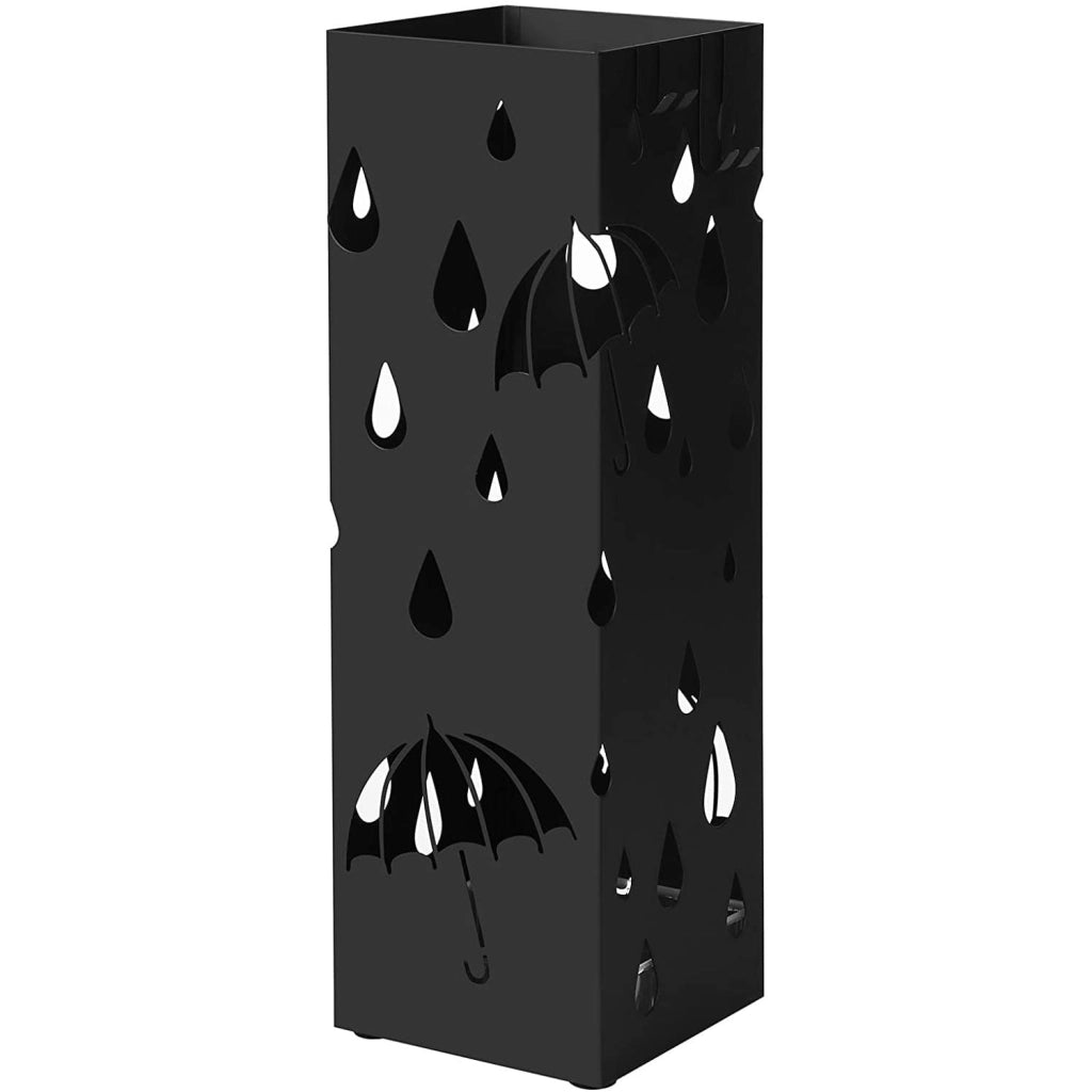 Portaombrelli Valora LUC49B in metallo nero dal design moderno per l'ingresso