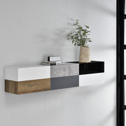 Set di 6 Comodini da Parete con Cassetto 46x30x15 cm in 6 Colori Diversi [en.casa]