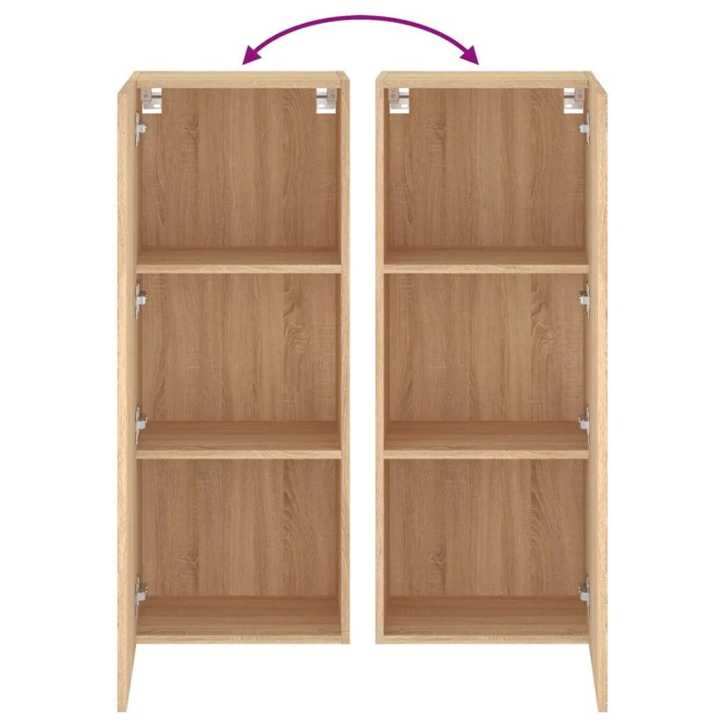 Mobile TV multimediale mensola TV credenza TV sala da pranzo soggiorno camera da letto a parete rovere Sonoma 40,5 x 30 x 102 cm legno ingegnerizzato marrone 02_0028156