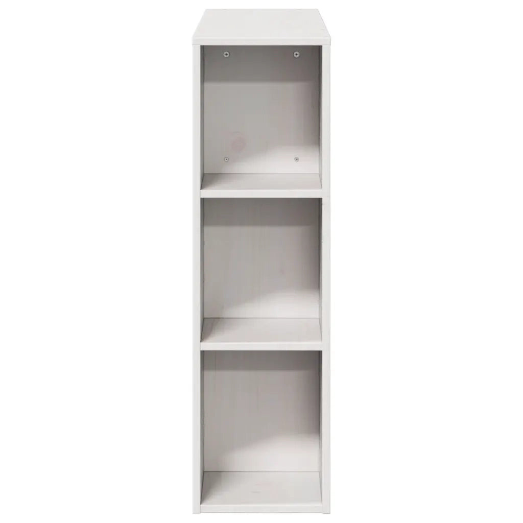 Testiera con Ripiani-Testata contenitore Bianca 75 cm in Legno Massello di Pino 882090
