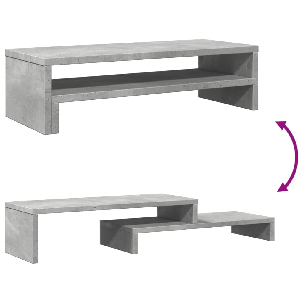 Supporto per monitor mobile da scrivania 54 x 22 x 15 cm legno ingegnerizzato grigio 02_0044891