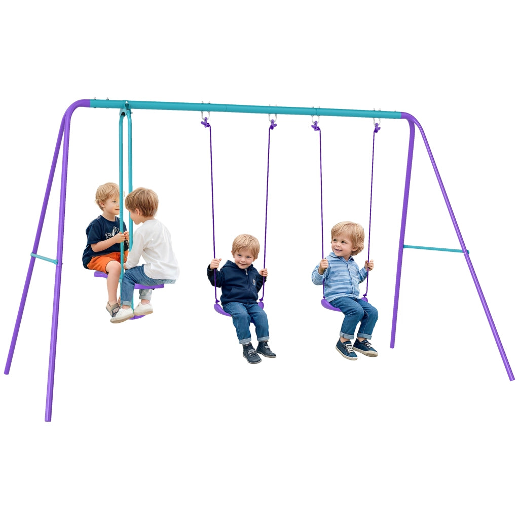 Portico Altalena 3 in 1 per Bambini ¨C zephmum ¨C Violetto