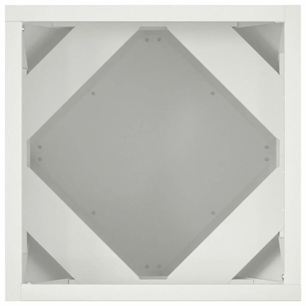 Fioriera moderna per piante da esterno 30 x 30 x 30 cm pratica stile minimalista acciaio bianco 02_0053050