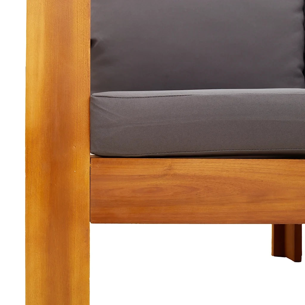 Sedia da Giardino con Cuscini in Legno Massello di Acacia CFW2606500
