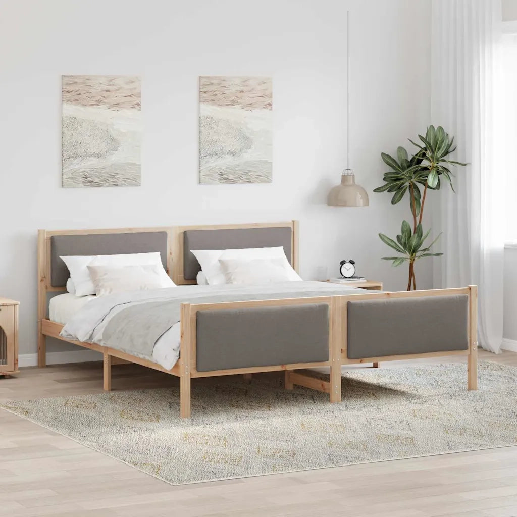 Struttura del letto con testiera Talpa 200 x 200 cm Tessuto 3394246