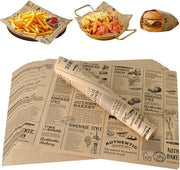 Papier per Panini e BBQ 38 x 28 cm - 100 Fogli - Telaio Non Rivestito per Pannelli per Panini - Perfetto per Cibo da Strada e Deli