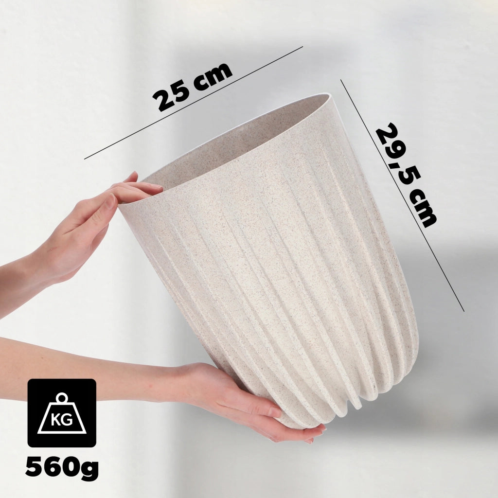 Vaso da fiori KADAX con inserto, rotondo, 25x30 cm, con coperchio in plastica.