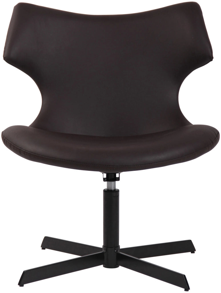 Sedia da lounge Welland in similpelle marrone