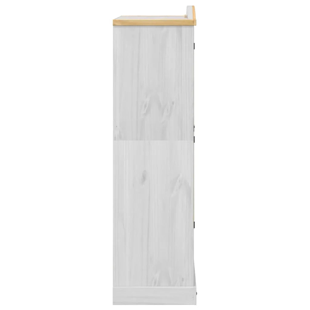 vidaXL Armadio Corona Bianco 102x52x186 cm in Legno Massello di Pino