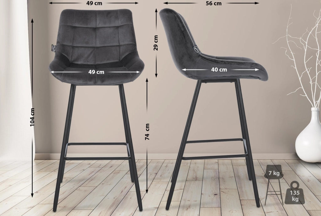 Barhocker Weston Samt