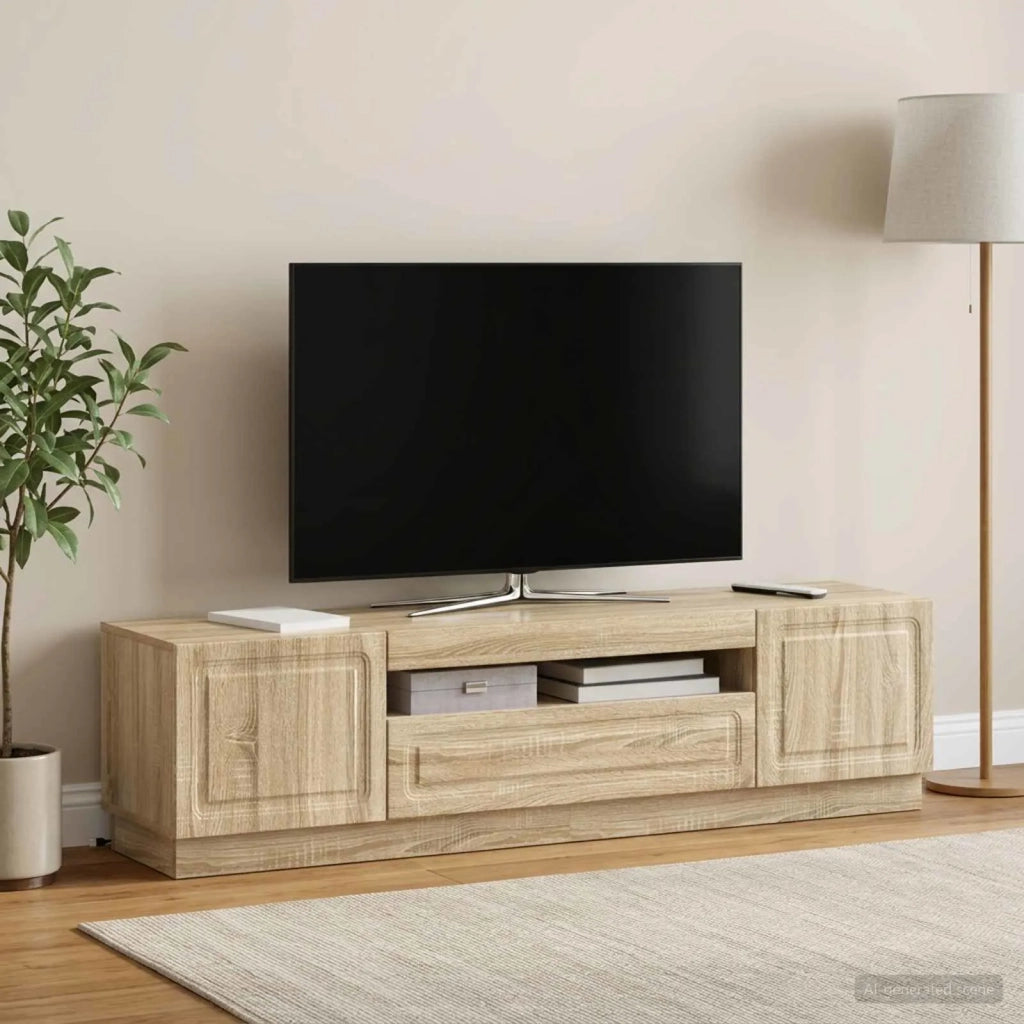 Mobile TV LED Rovere Sonoma Legno ingegnerizzato 897787
