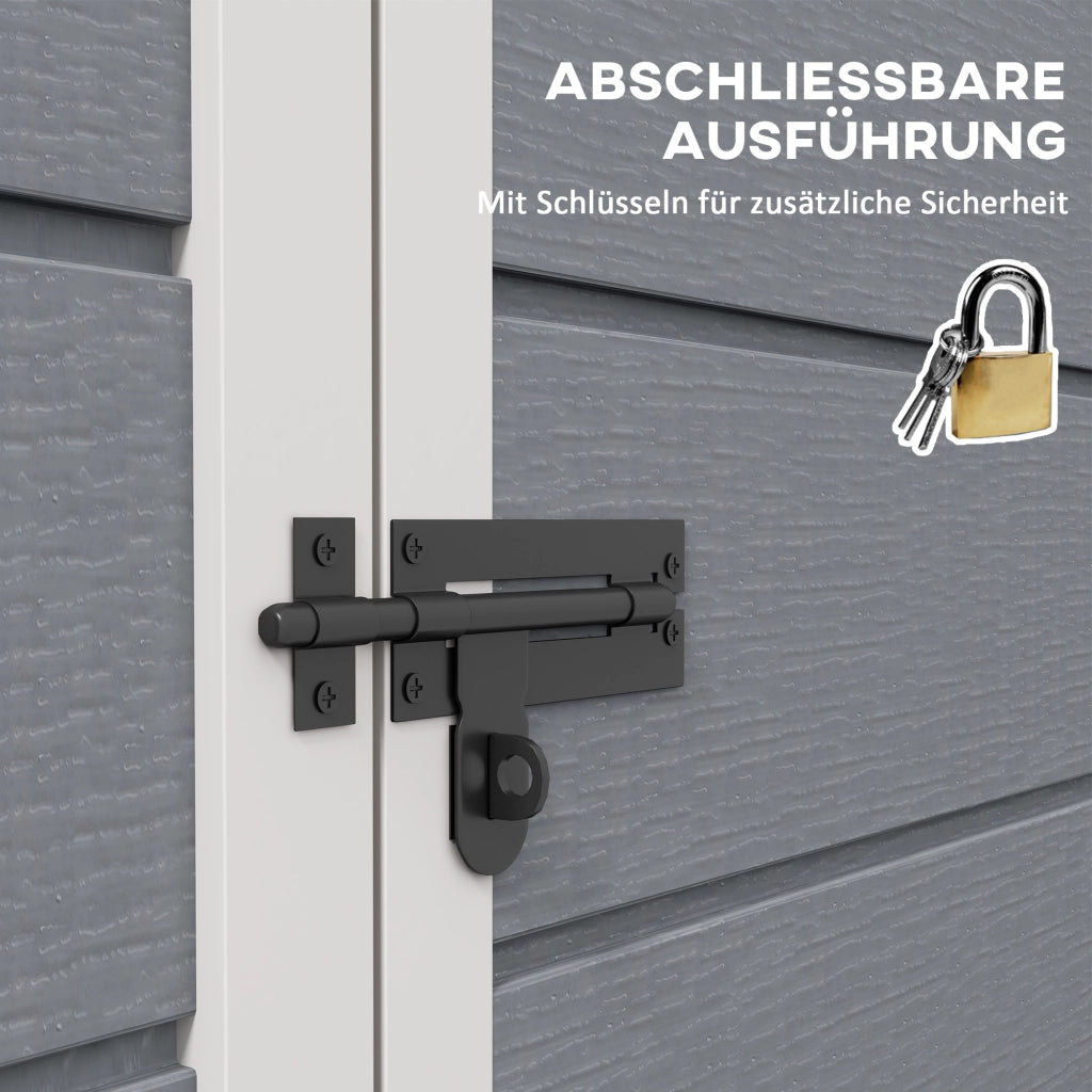 ARMADIO DA GIARDINO 122 x 149 x 192/177 cm Grigio in plastica