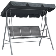 Dondolo 3 Posti ¨C Zephmum ¨C Grigio Metallo 171x108x154 cm