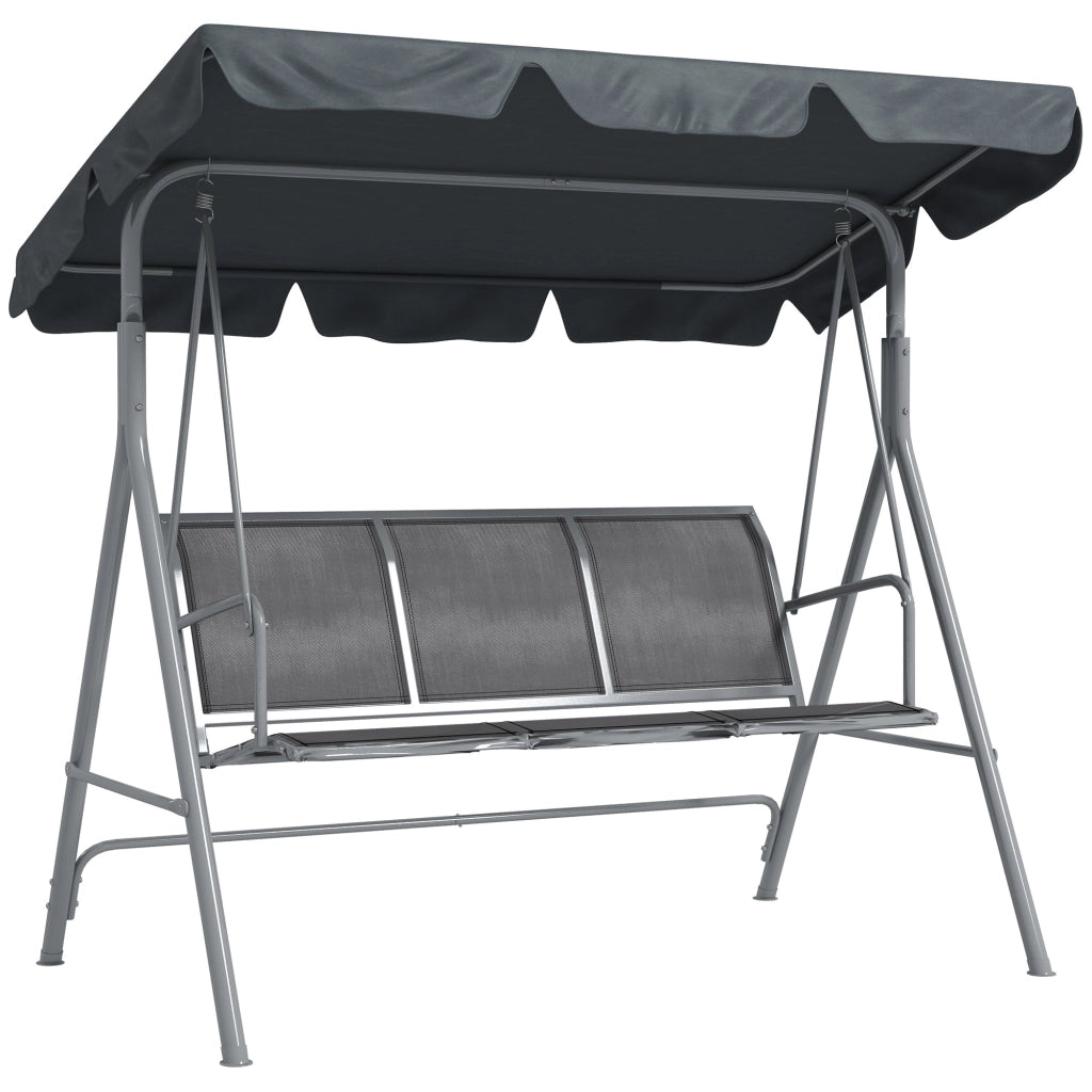 Dondolo 3 Posti ¨C Zephmum ¨C Grigio Metallo 171x108x154 cm