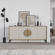 Madia 4 ante Gora180 colore noce e cashmere 180x35,6x82