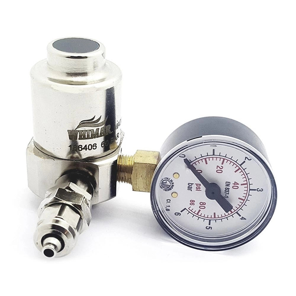 Whimar Genius mod. V201 con manometro di bassa pressione - riduttore di pressione per bombole CO2 usa e getta passo 10x1