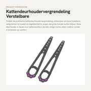 Blocco per porte con 7 aperture regolabili - PE/Roentgenstabile - Sicuro per animali domestici - Facile da installare - Adatto per porte - Blocco per animali domestici