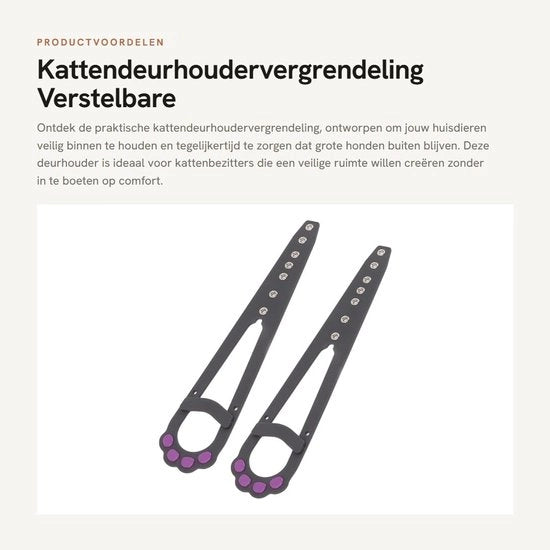Blocco per porte con 7 aperture regolabili - PE/Roentgenstabile - Sicuro per animali domestici - Facile da installare - Adatto per porte - Blocco per animali domestici