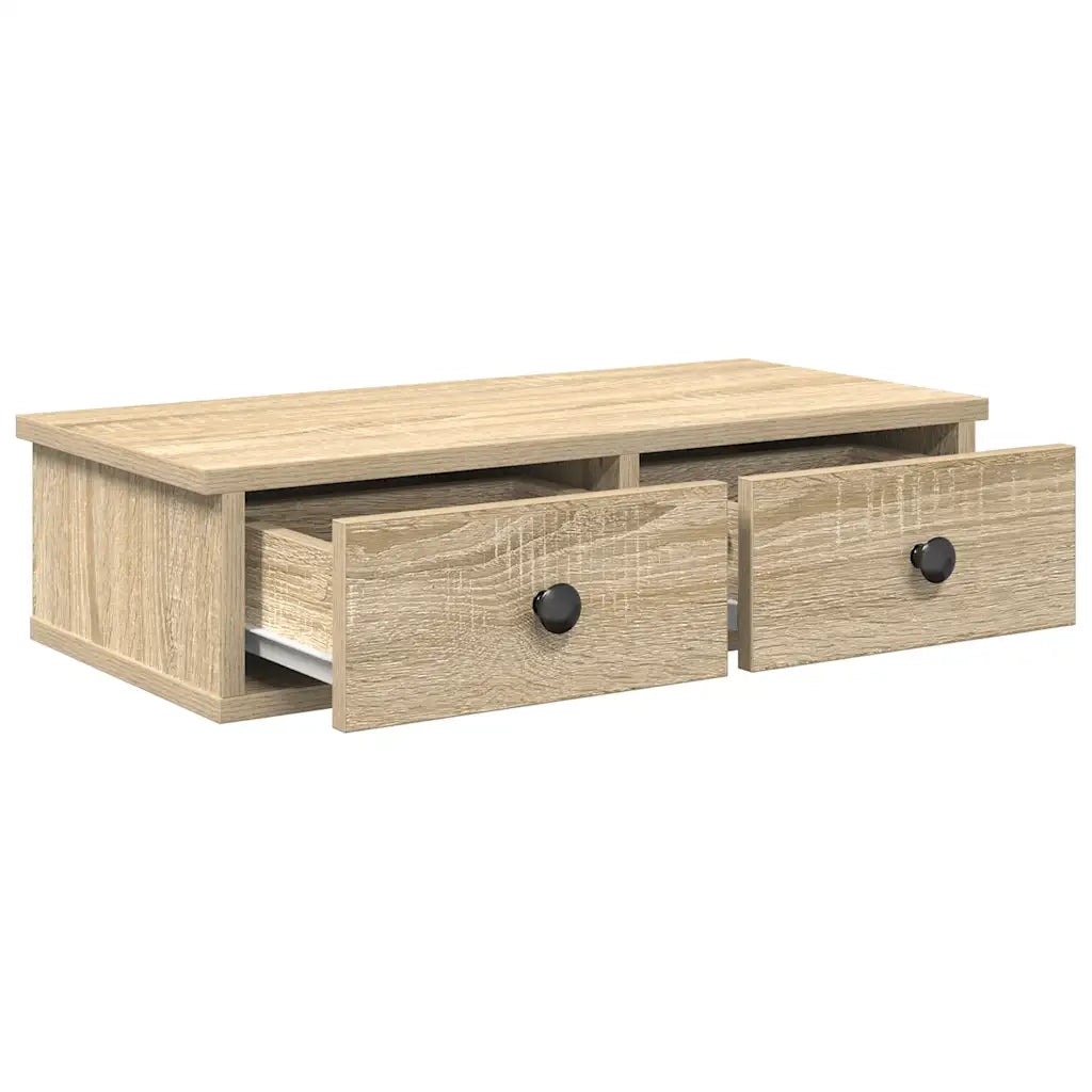 Scaffale a Parete con Cassetti Sonoma 60x28x15 cm in Truciolato 859943
