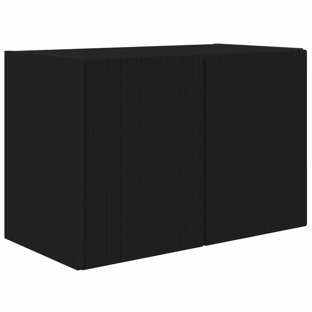 Set di Mobiletto da TV a Parete 4 pcs Nero Legno multistrato