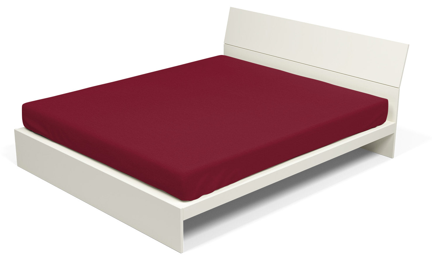 Lenzuolo Sotto con Angoli ed Elastico Tinta Unita Bordeaux 1 Piazza e Mezzo