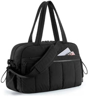 Borsa sportiva 24L per weekend con contenitore impermeabile, leggera - nera