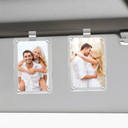 Supporto visiera trasparente per auto - 2 pezzi - accessori auto magnetici - clip per visiera - stile trasparente - facile da installare - plastica - elenco foto auto