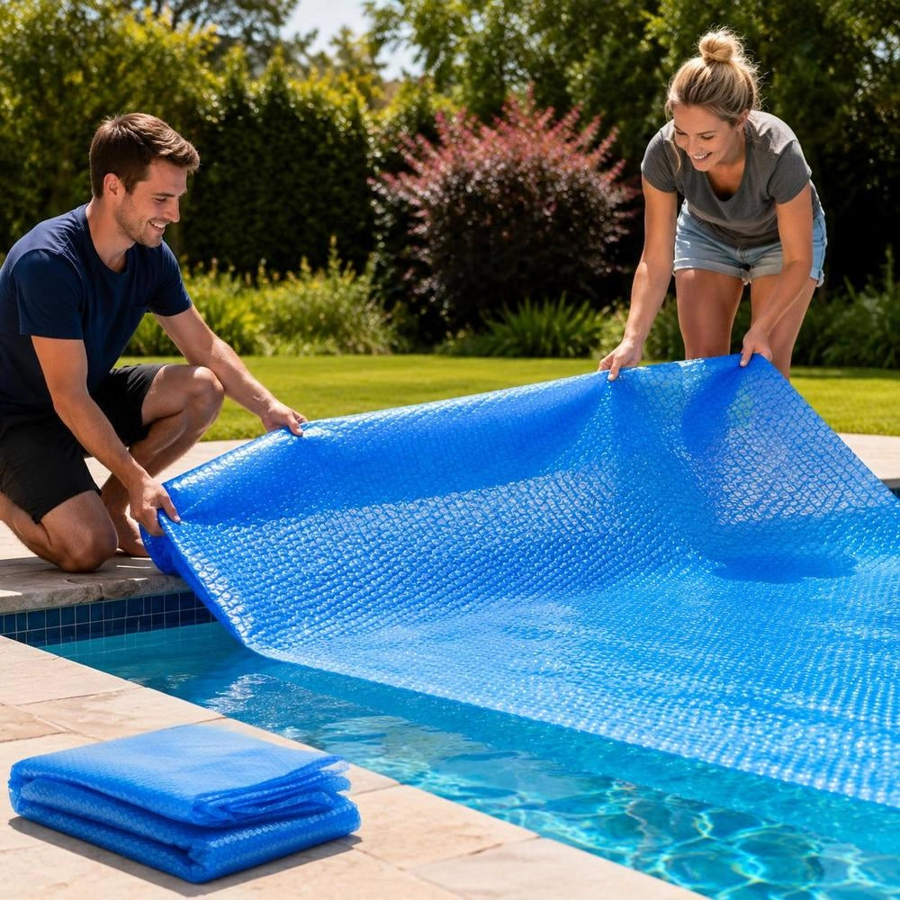 Rectangular Pool Cover 260 X 160 Cm PE Blue