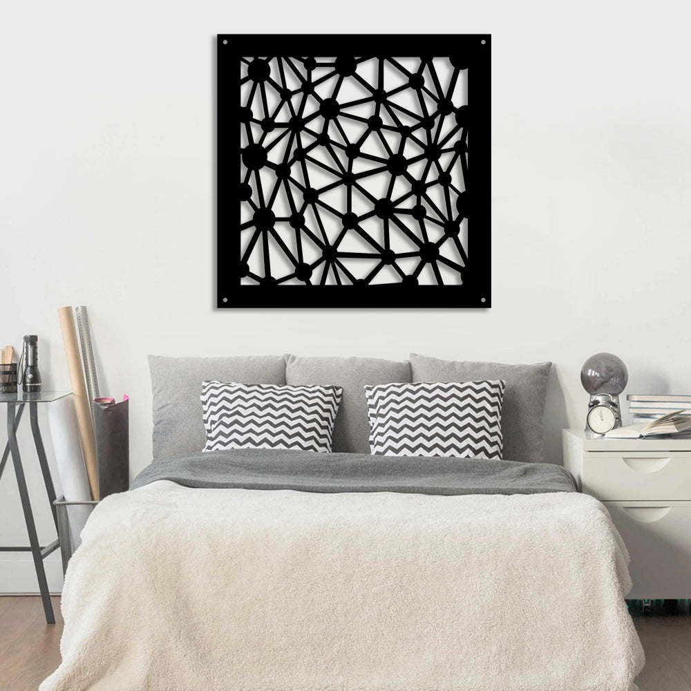 ATOM - Pannello in PVC traforato - Parasole Colore: nero, Misura: 73x73 cm