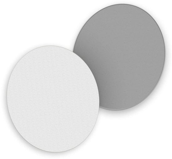 Onderzetters in cartone, 40 pezzi, Ø 10,7 cm, colore grigio bianco, ideali per occasioni e feste o per attività di crafting