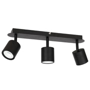 Plafoniera Demia Luminex 3 faretti neri GU10 8W orientabili