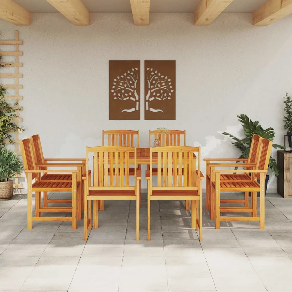 Set da Pranzo per Giardino 9 pcs Marrone 3375687