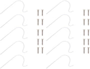 Supporti per piante 10 pezzi - Orefice - Bianco - Materiale in acciaio di alta qualità - Progettazione robusta e minimalista - Per uso interno/esterno - Sostegno per piante