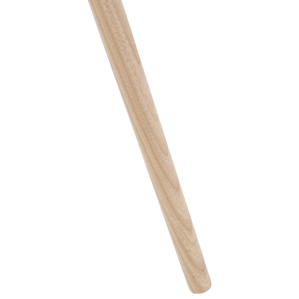 Lampada da Terra Policotone Grigio 142H cm Rovere Legno Chiaro Gambe Treppiede Paralume Tamburo Moderno