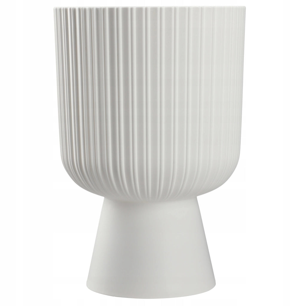 Vaso da fiori KADAX, vaso da fiori da giardino, copertura in plastica, 14 cm, supporto per fiori, bianco