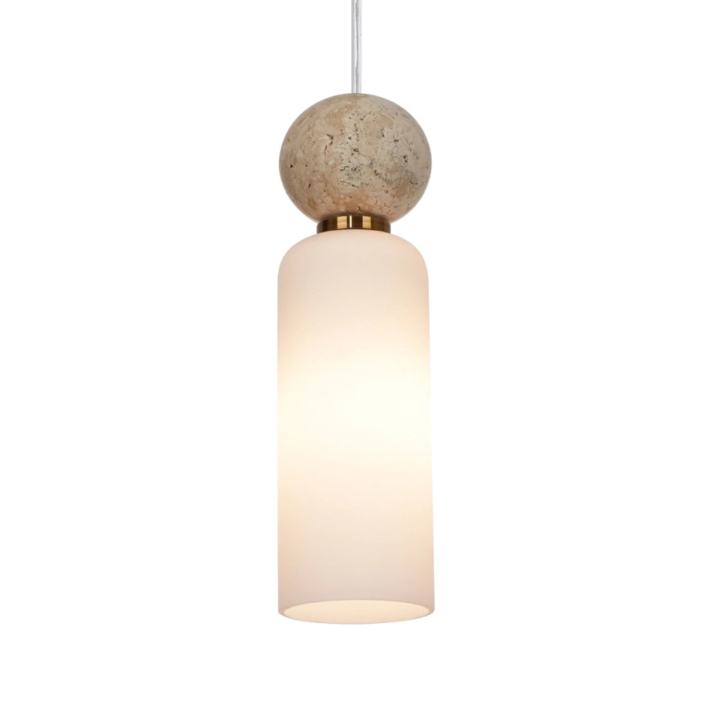 Lampadario Santos ottone vetro ovale 6 luci G9 Italux