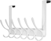 Haken per porta con 6 ganci - multifunzionali - ganci stabili per abbigliamento - 40 x 6,5 x 17 cm