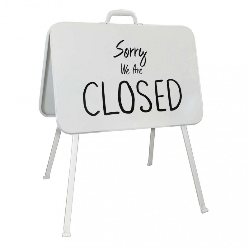Cartello in acciaio Open/Closed Pierre Cosma L60×P53×H77 cm