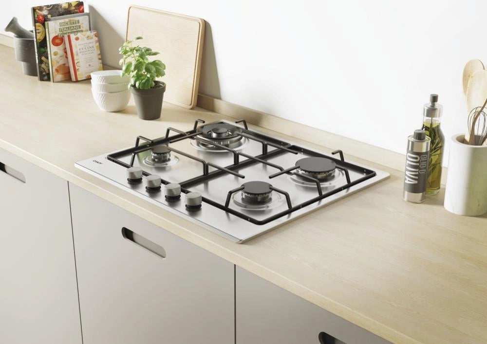 Candy Idea CHW6BR4WX Acciaio inox Da incasso 60 cm Gas 4 Fornello(i)