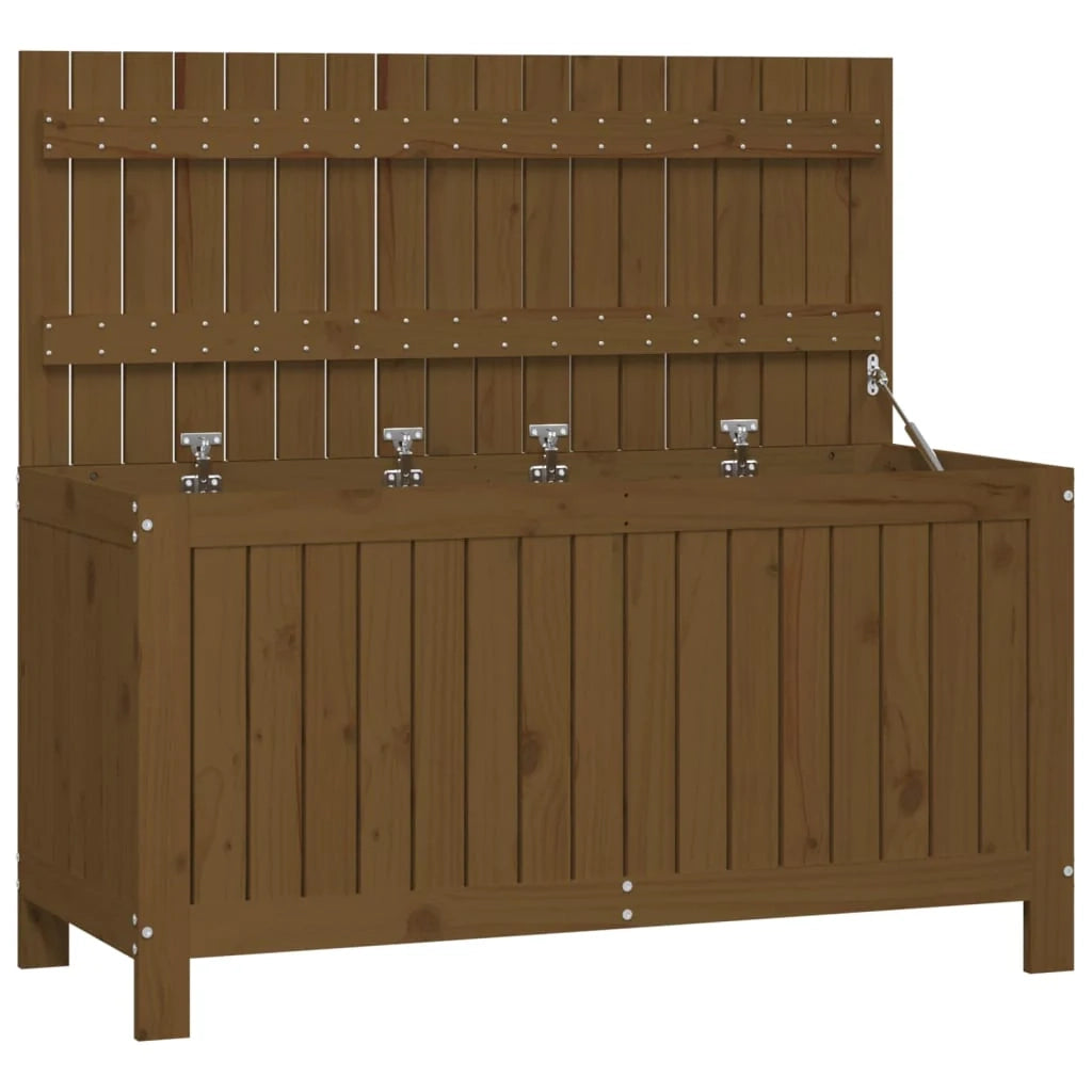 Baule portaoggetti da giardino 115 x 49 x 60 cm legno di pino color miele 02_0013102