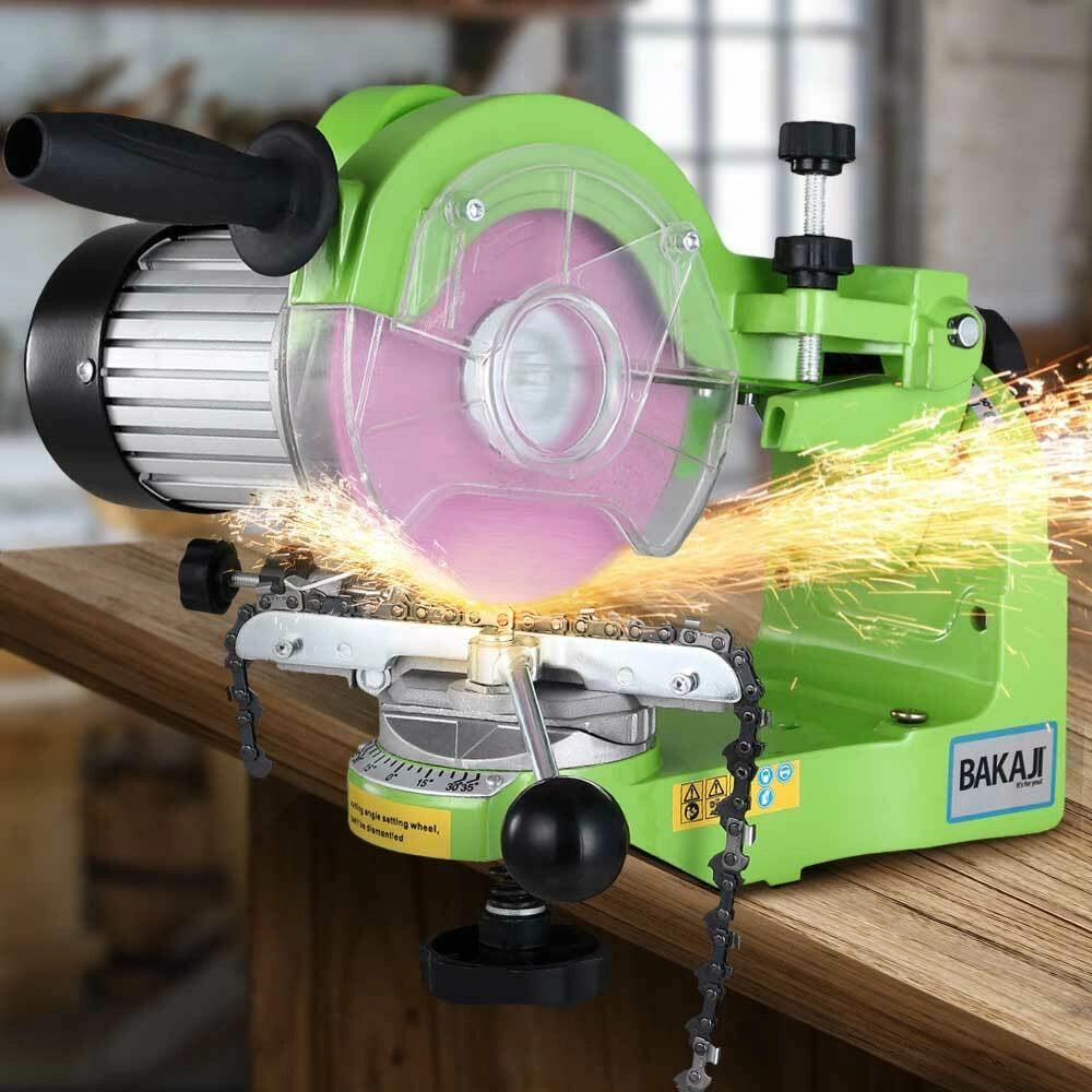 Affilacatene Elettrico Catena Motosega Affila Catena da banco 230W 2 Dischi 145