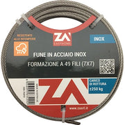 FUNE ACCIAIO INOX - D.MM  2 L.MT  10- 2 pezzi